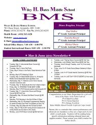 May/June Newsletter - Anne Arundel County Public Schools