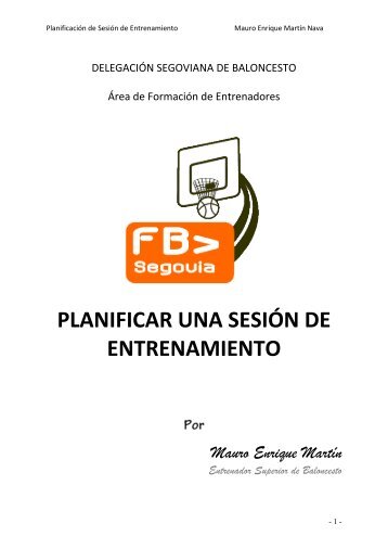 Planificar una sesión de entrenamiento - Delegación Segoviana de ...