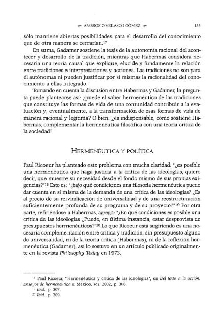 gadamer humanista - Repositorio de la Facultad de Filosofía y ...