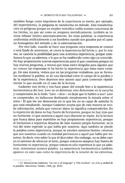 gadamer humanista - Repositorio de la Facultad de Filosofía y ...