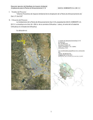 1 I. Nombre del Proyecto: "Informe Preventivo de ... - sinat - Semarnat