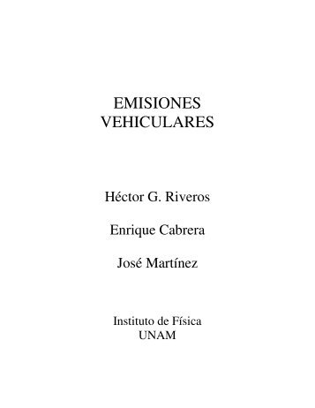EMISIONES VEHICULARES - UNAM