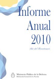 Informe Anual 2010 - Ministerio Público de la Defensa