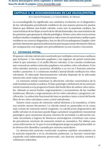 capítulo 3. el ecocardiograma en las valvulopatías - Asociación ...