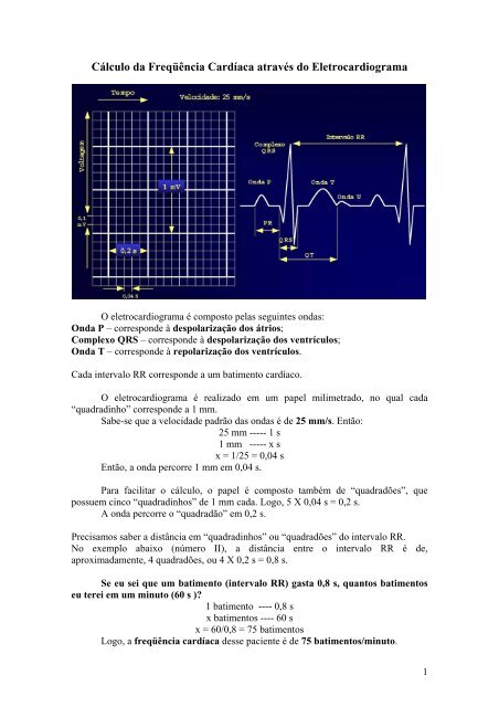 Cálculo da Freqüência Cardíaca através do Eletrocardiograma - UFF