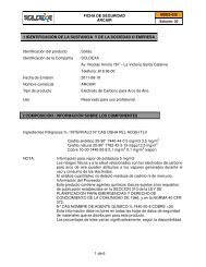 FICHA DE SEGURIDAD ARCAIR 1 de 6 1 ... - Soldexa