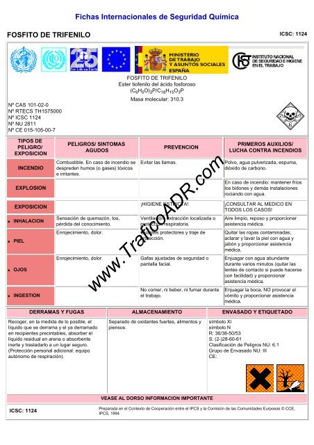 Fichas Internacionales de Seguridad Química - TraficoADR