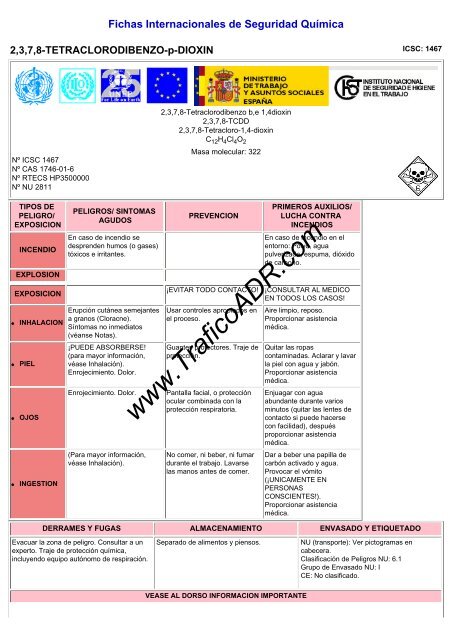 Fichas Internacionales de Seguridad Química - TraficoADR