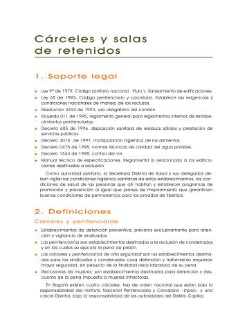 Carceles y Salas de Retenidos.pdf - Secretaría Distrital de Salud