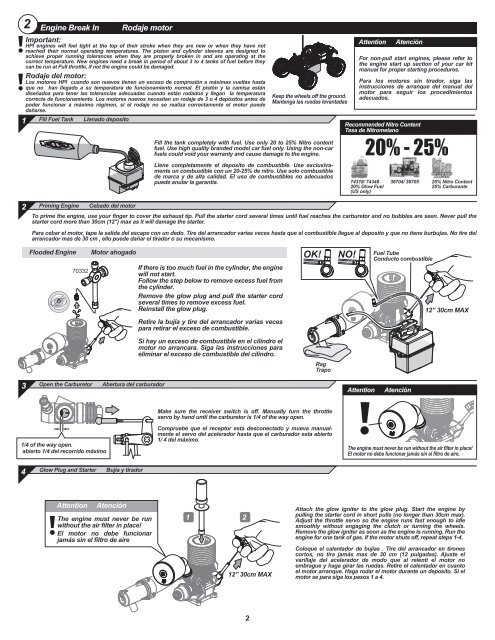 Engine Manual Manual del motor - HPI Racing