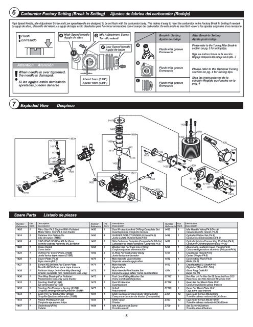 Engine Manual Manual del motor - HPI Racing