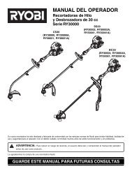 MANUAL DEL OPERADOR - Ryobi