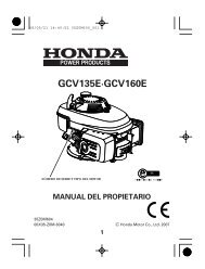 manual del propietario gcv135e·gcv160e - Honda-engines-eu.com