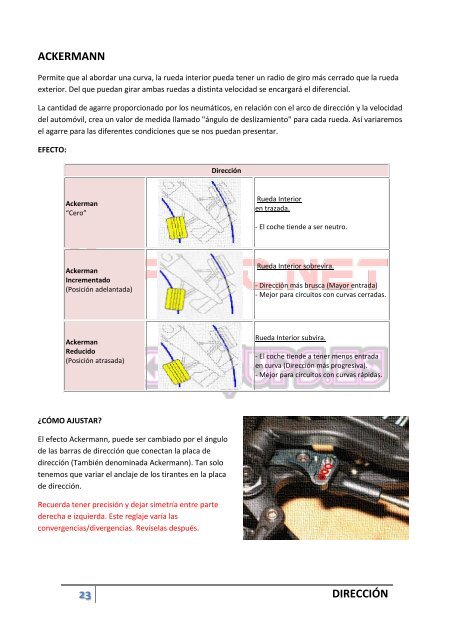 Conocimiento del reglaje coches RC - RCSetups.es