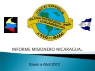 INFORME MISIONERO NICARAGUA