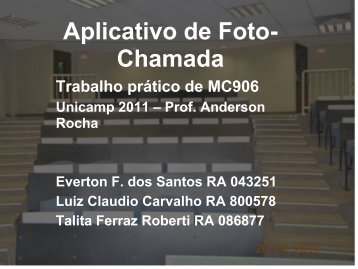 Aplicativo de Foto- Chamada - Unicamp