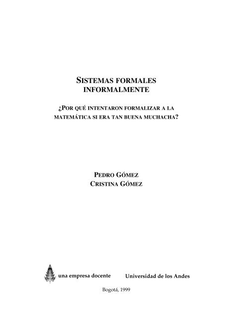 sistemas formales informalmente - Funes - Universidad de los Andes