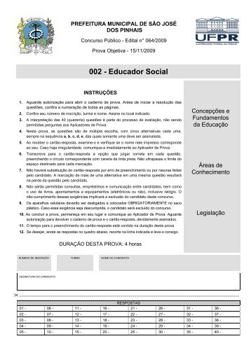 002 - Educador Social - NC- UFPR