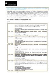 Programa de la jornada - Agencia Canaria de Investigación ...