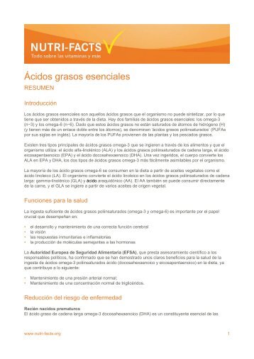 Ácidos grasos esenciales - Nutri-Facts.org