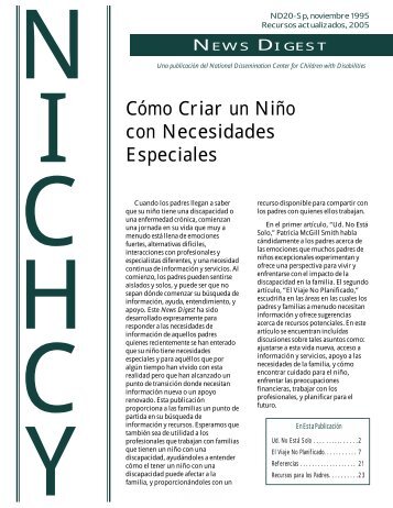 Cómo Criar un Niño con Necesidades Especiales - Nichcy