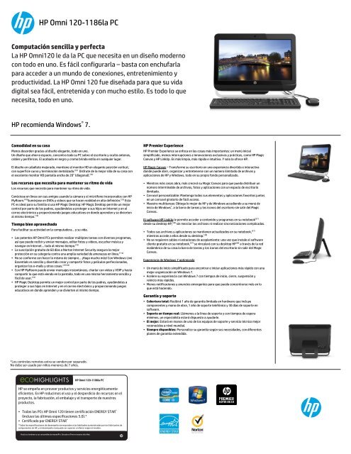 HP Pavilion Data Sheet - PC Performance