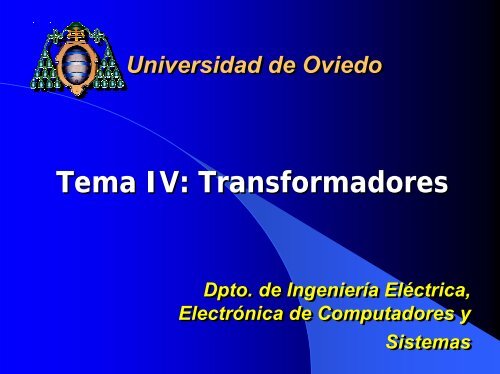 Tema IV: Transformadores