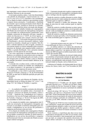 DECRETO-LEI n.º 322/2009, de 14 de Dezembro - ACSS ...