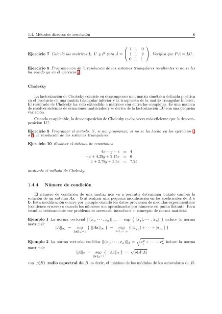 Resolución de sistemas de ecuaciones - OCW