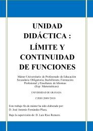 unidad didáctica : límite y continuidad de funciones - Didáctica de la ...