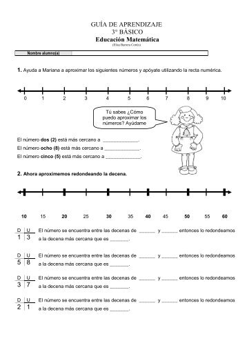 GUÍA DE APRENDIZAJE 3° BÁSICO Educación Matemática 1 3 5 8 ...