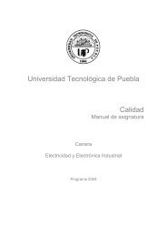 Universidad Tecnológica de Puebla Calidad - TSU Mecatrónica ...