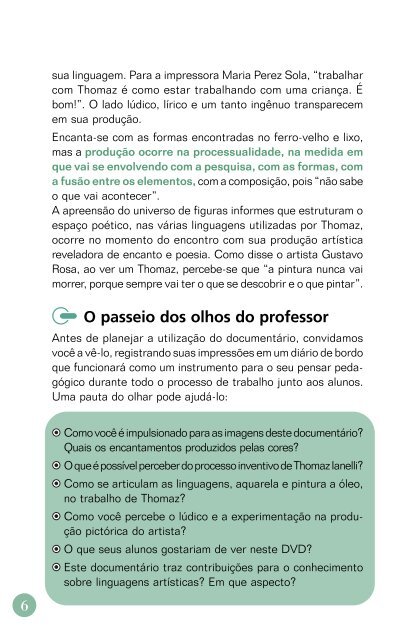 Baixar material educativo em PDF - Arte na Escola