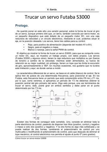 Trucar un servo Futaba S3000 - Hispavila.com