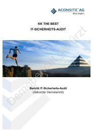 KK THE BEST IT-SICHERHEITS-AUDIT Bericht IT ... - Aconsite AG