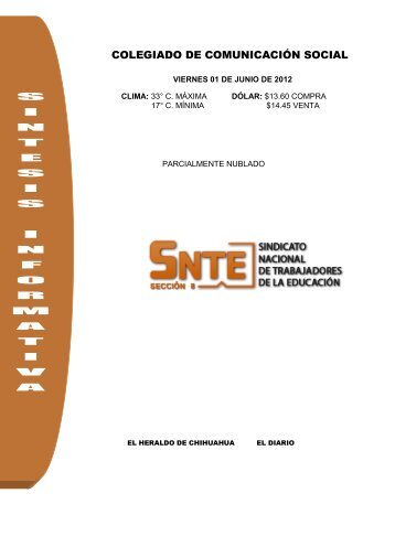 SINTESIS INFORMATIVA - SNTE Sección 8