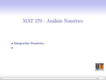 MAT 270 - Análisis Numérico - Ramos UTFSM