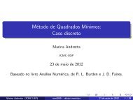 Método de Quadrados Mínimos: Caso discreto - ICMC - USP