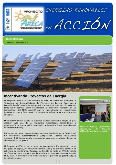 Boletín de Enero a Abril 2011 - ARECA