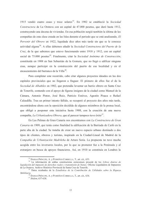 Las empresas constructoras de Casas Baratas en Canarias, 1850 ...