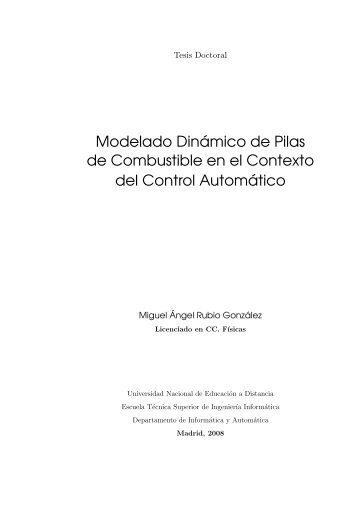 Modelado Dinámico de Pilas de Combustible en el Contexto del ...