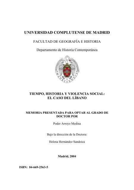 Tiempo, historia y violencia social: el caso del Líbano