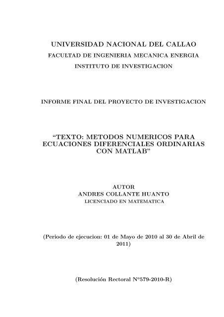 texto: metodos numericos para ecuaciones diferenciales ordinarias