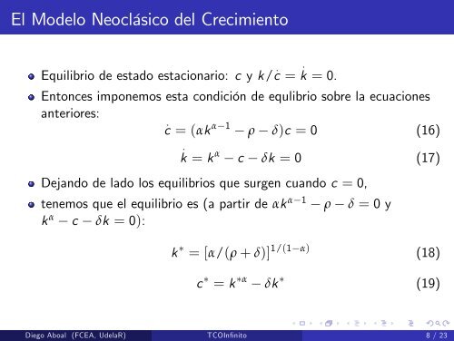 Teor_a del Control Optimo: Horizonte infinito - Cinve