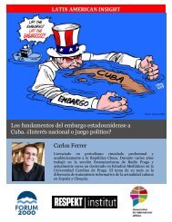 Los fundamentos del embargo estadounidense a Cuba. ¿Interés ...