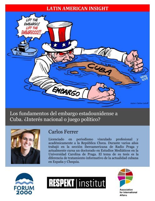 Los fundamentos del embargo estadounidense a Cuba. ¿Interés ...