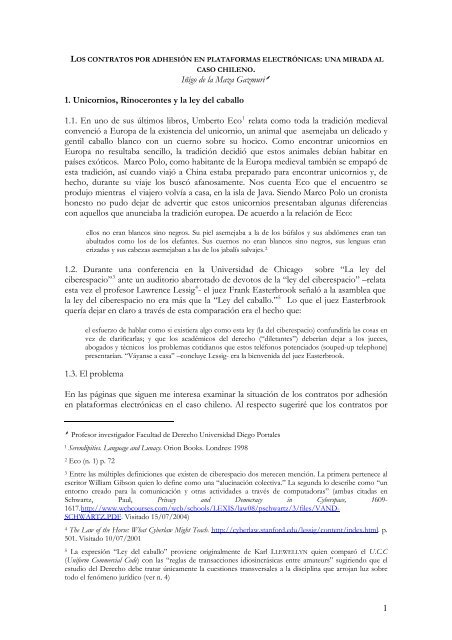 Los contratos por adhesión en plataformas electrónicas - Derecho y ...