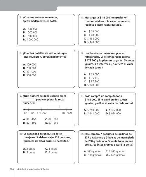 Texto Matemática - Ministerio de Educación