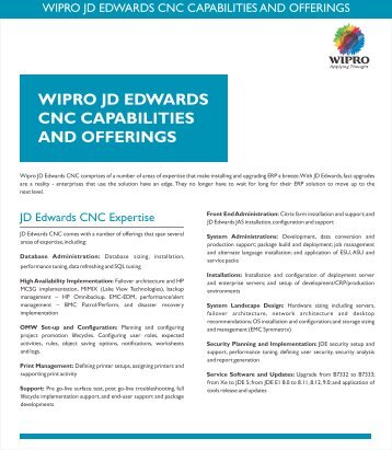 JD Edwards CNC Capabilities and Offerings - 180912 - Final ... - Wipro