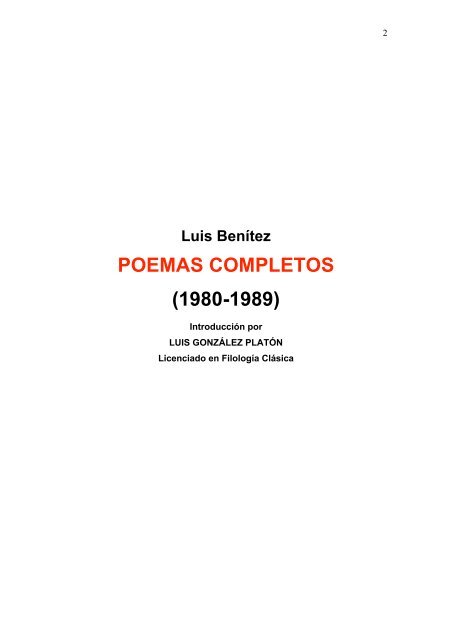 Poemas completos Vol. 1 - Publicatuslibros.com